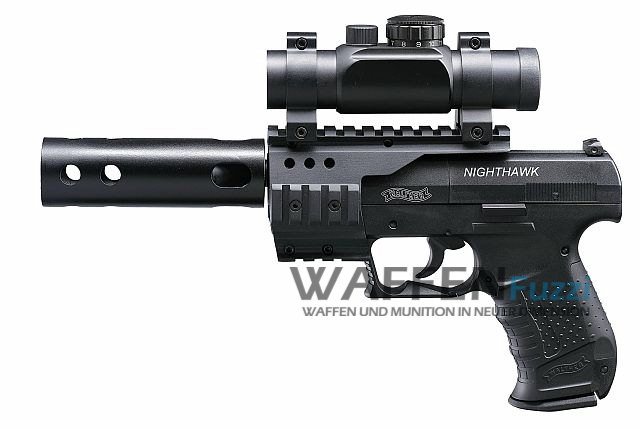 511f19b1f7880088a4d461c3f695c23d Walther NightHawk CO2 Pistole 4,5 mm Diabolo, brüniert